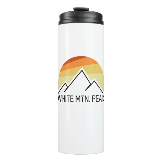 White Mountain Peak California Retro Thermosbecher (Vorderseite)