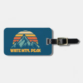 White Mountain Peak California Retro Türkis Gepäckanhänger (Vorderseite horizontal)