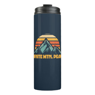 White Mountain Peak California Retro Türkis Thermosbecher