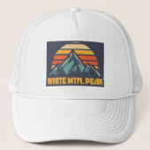 White Mountain Peak California Retro Türkis Truckerkappe (Vorderseite)