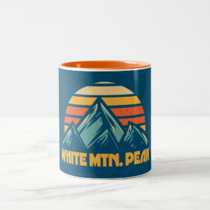 White Mountain Peak California Retro Türkis Zweifarbige Tasse