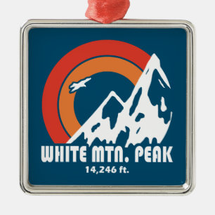White Mountain Peak California Sun Eagle Ornament Aus Metall