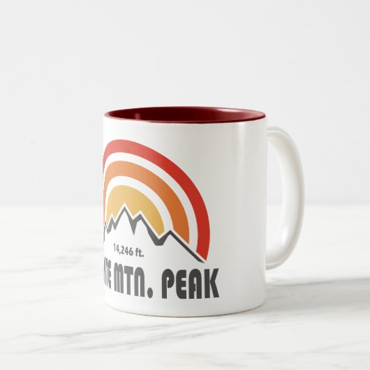 White Mountain Peak California Zweifarbige Tasse (VorderseiteRechts)