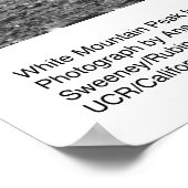 White Mountain Peak, Juni 1964 von Ansel Adams Poster (Ecke)