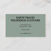White Mountains and Trees Ecotourism Wilderness Visitenkarte (Rückseite)