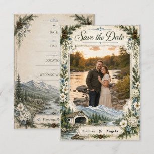 White Mountains Gateway Maine Foto Save The Date