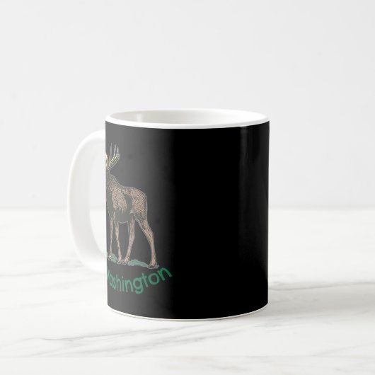 White Mountains Mt Washington New Hampshire Moose  Kaffeetasse (Vorderseite Links)