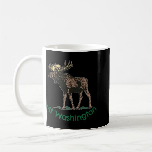 White Mountains Mt Washington New Hampshire Moose Kaffeetasse (Links)
