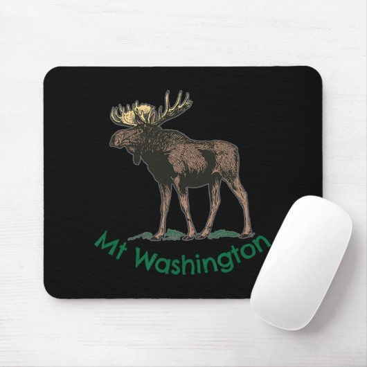 White Mountains Mt Washington New Hampshire Moose Mousepad (Mit Mouse)
