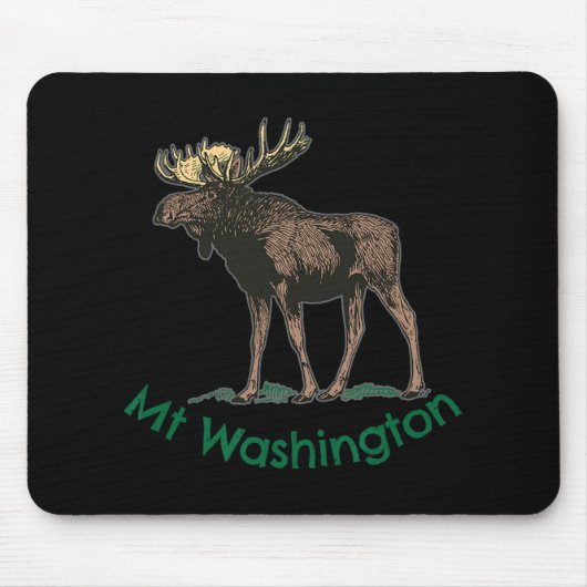 White Mountains Mt Washington New Hampshire Moose  Mousepad (Vorne)
