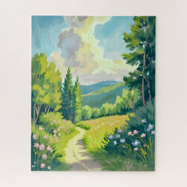 White Mountains | New Hampshire Landscape Painting Puzzle