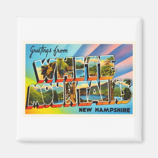 White Mountains New Hampshire NH Travel Souvenir Magnet (Vorne)
