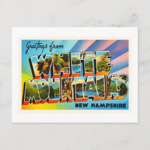 White Mountains New Hampshire NH Travel Souvenir Postkarte