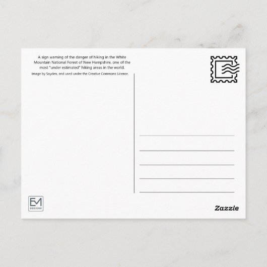 White Mountains New Hampshire Postcard Postkarte (Rückseite)