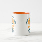 White Mountains New Hampshire - Retro Vintag Zweifarbige Tasse (Mittel)