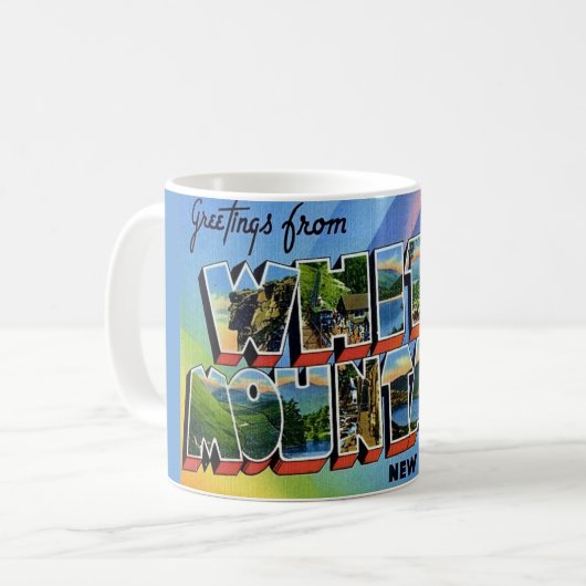  White Mountains NH Kaffeetasse (Vorderseite Links)