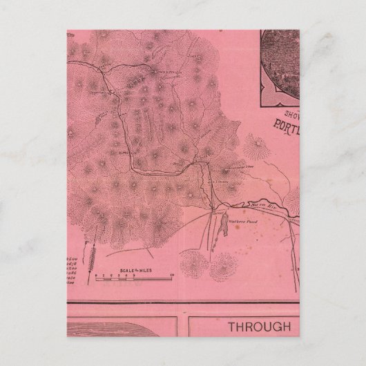 White Mountains Top Map Postkarte (Vorderseite)
