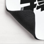 White Mouse Pad "牛气冲天" — Bold & Prosperous Energy Mousepad (Ecke)