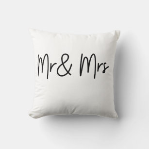 White Mr. and Mrs Themed, Wohngestaltung Throw Kis Kissen