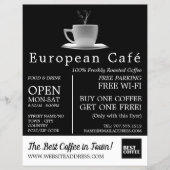 White Mug, Barista, Café, Coffeehouse Advertising Flyer (Vorne)