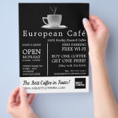 White Mug, Barista, Café, Coffeehouse Advertising Flyer (Hand)