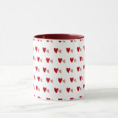 White Mug – Dark & Light Wavy Hearts Tasse (Zentrum)