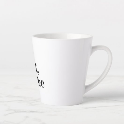 White mug With desing Milchtasse (Rechts)