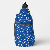 White Music Notes Design Sling Bag (Vorderseite)