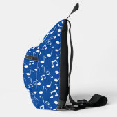 White Music Notes Design Sling Bag (Rechts)
