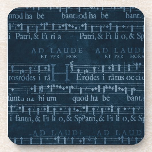 White Music on Dark Blue Untersetzer (Vorderseite)