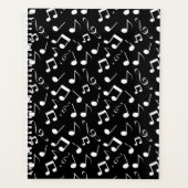 White Musical Notes Design Wochen-/Monatsplaner Planer (Vorderseite)