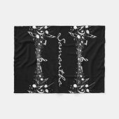White Musical Notes Doppeldesign Fleece Blanket (Vorderseite (Horizontal))