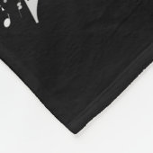 White Musical Notes Doppeldesign Fleece Blanket (Ecke)