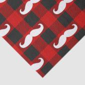 White Mustache Buffalo Kariert Black and Red Seidenpapier (Detail)
