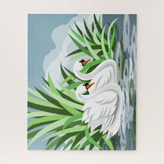 White Mute Swan Puzzle (Vertikal)