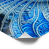 White Mystical Cat Ethereal AI Art Poster (Ecke)