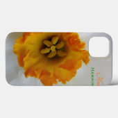 White N Orange Daffodil Personalisiert iPad Case (Rückseite (Horizontal))