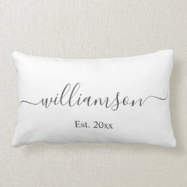 White Name & Year Company Logo Client Geschenk Ele Lendenkissen