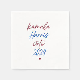 White Napkins für Kamala Harris 2024 Serviette