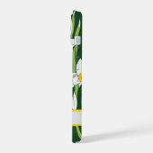 White Narcissus Blume Dezember Geburtsname Blume iPhone 15 Hülle (Linke Seite)