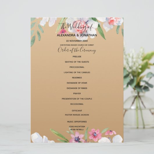 White Narcissus über das Champagner Gold Wedding P Programm (Stehend Vorderseite)