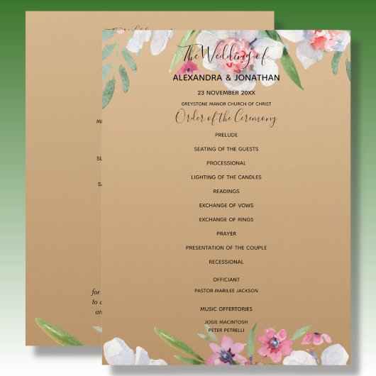 White Narcissus über das Champagner Gold Wedding P Programm