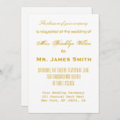 White Nautical Wedding Einladungen Gold Compass (Vorne/Hinten)