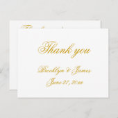 White Nautical Wedding Vielen Dank Postkarten (Vorne/Hinten)