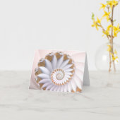 White Nautilus Niedlich Abstrakt Seashell Art Karte (Gelbe Blume)