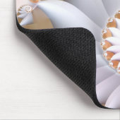 White Nautilus Niedlich Abstrakt Seashell Art Mousepad (Ecke)