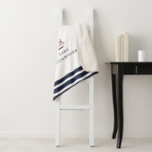 White Navy Blue Red Life ist besser am See Sherpadecke (Beispiel)