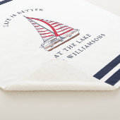 White Navy Blue Red Life ist besser am See Sherpadecke (3/4)