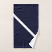 White & Navy Monogram Wedding Bath Handtuch Set (Handtuch)