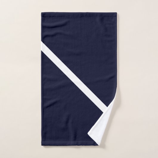 White & Navy Monogram Wedding Bath Handtuch Set (Handtuch)